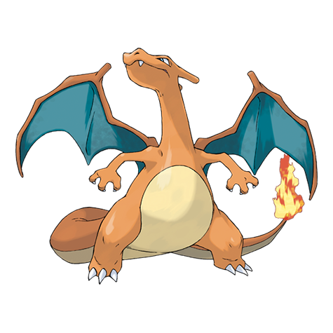 Charizard met gespreide vleugels